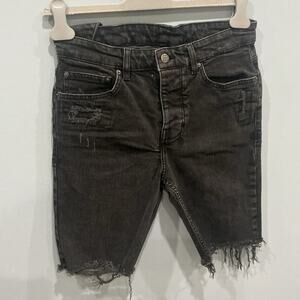 Ksubi Mens Cut Off Jean Shorts Size 31" Black Denim NEW Emo Hipster Punk Japan